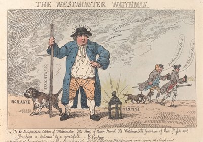 The Westminster Watchman by Thomas Rowlandson