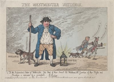 The Westminster Watchman by Thomas Rowlandson