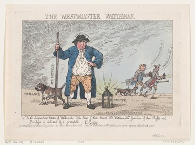 The Westminster Watchman, April 12, 1784 by Thomas Rowlandson