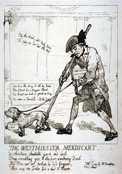 The Westminster mendicant by Thomas Rowlandson