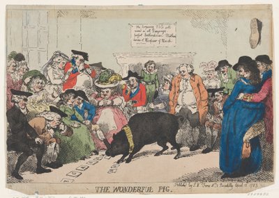 The Wonderful Pig, April 12, 1785 by Thomas Rowlandson