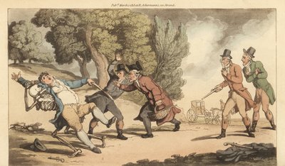 The Skeleton of Death Carries Off a Wounded Man Before the Doctor Can Attend to Him by Thomas Rowlandson