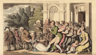 Death Grabs a Father by the Collar by Thomas Rowlandson