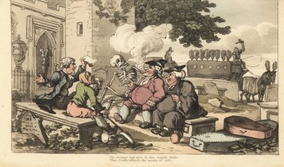 The Churchyard Debate by Thomas Rowlandson