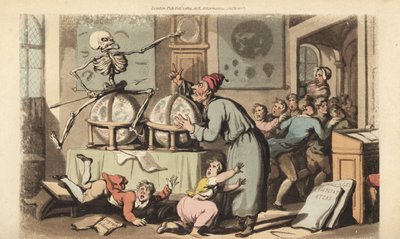 The Skeleton of Death Comes for a Schoolmaster by Thomas Rowlandson