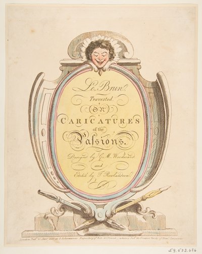 Title Page: Le Brun Travested, or Caricatures of the Passions by Thomas Rowlandson