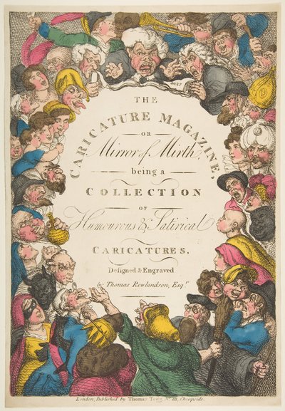 Title Page, The Caricature Magazine, or Mirror of Mirth by Thomas Rowlandson