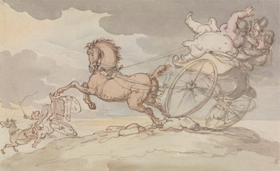 Two Gigs in Trouble by Thomas Rowlandson