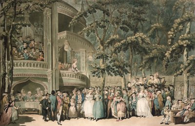 Vauxhall, Engraved by Robert Pollard and Aquatinted by Francis Jukes, Published by John Raphael Smith, 1785 by Thomas Rowlandson