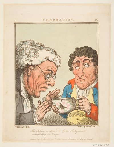Veneration Le Brun Travested, or Caricatures of the Passions by Thomas Rowlandson