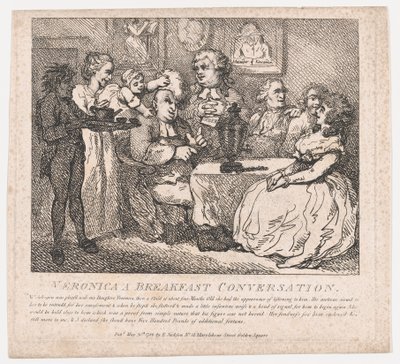 Veronica, a Breakfast Conversation Picturesque Beauties of Boswell, Part the First by Thomas Rowlandson