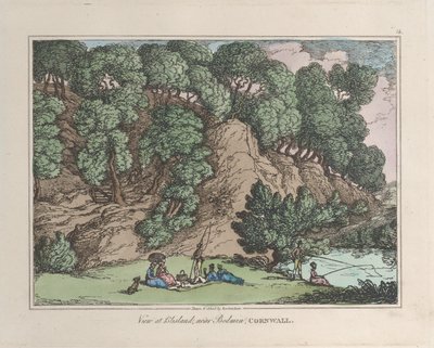 View at Blisland, near Bodmin, Cornwall, from Sketches from Nature by Thomas Rowlandson