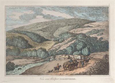 View near Bridport, Dorsetshire, from Sketches from Nature, 1819-22 by Thomas Rowlandson