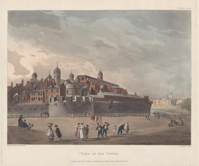 View of the Tower by Thomas Rowlandson