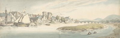 View of Town on a River Carwitham Castle, 1775-1827 by Thomas Rowlandson