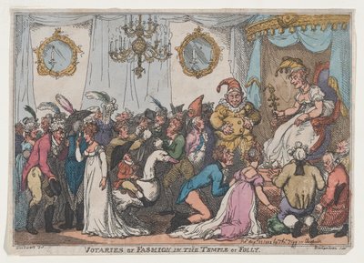 Votaries of Fashion in the Temple of Folly by Thomas Rowlandson
