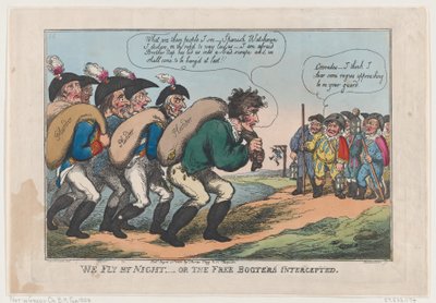 We Fly By Night, Or The Free Booters Intercepted by Thomas Rowlandson