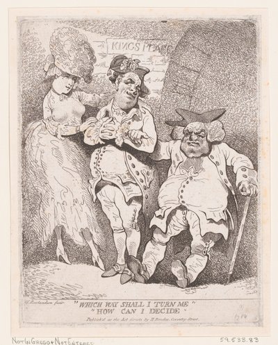 Which Way Shall I Turn Me How Can I Decide by Thomas Rowlandson