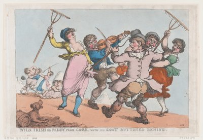 Wild Irish, or Paddy from Cork with his Coat Buttoned Behind by Thomas Rowlandson