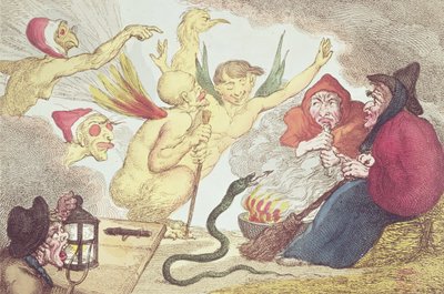 Witches in a Hayloft by Thomas Rowlandson