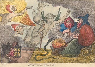 Witches in a Hayloft by Thomas Rowlandson
