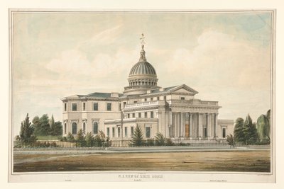 N.E. View of State House Built 1794 - Trenton, N.J. Altered & Enlarged 1845-6 by Thomas S. Sinclair
