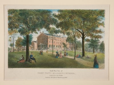 West-Town Boarding School (South West View), Chester County, Penn. by Thomas S. Sinclair