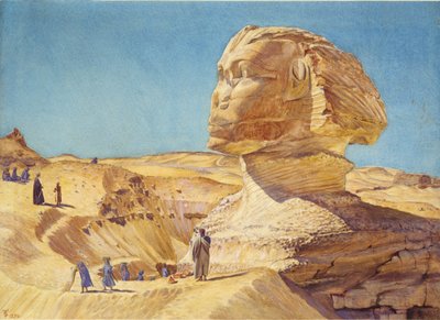 The Great Sphinx at the Pyramids of Giza, 1854 by Thomas Seddon