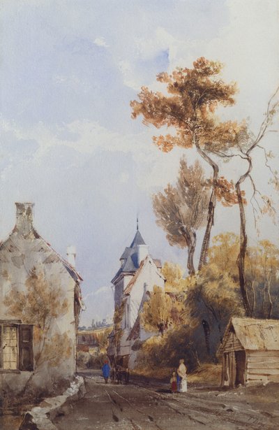 A View of a Village Street, Waterloo by Thomas Shotter Boys