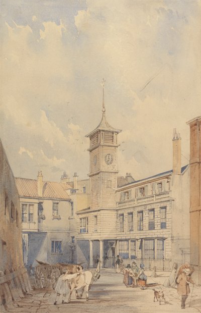 Courtyard of an Inn on the Thames by Thomas Shotter Boys