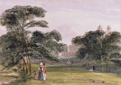Figures in the Park below the Observatory, Greenwich by Thomas Shotter Boys
