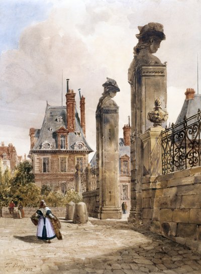 Grille Des Hermès, Porte Dauphine, Palace of Fontainebleau by Thomas Shotter Boys