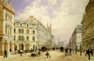 Holborn Viaduct looking East, City of London by Thomas Shotter Boys