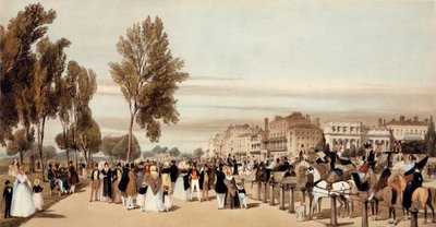 Hyde Park, towards the Grosvenor Gate from 