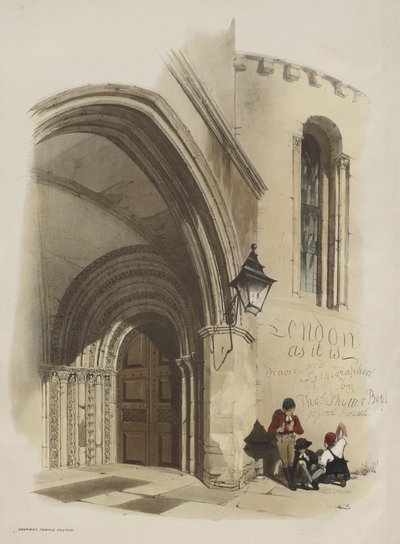 London As It Is: Doorway, Temple Church by Thomas Shotter Boys