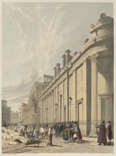 London As It Is: The Bank, Looking towards the Mansion House by Thomas Shotter Boys