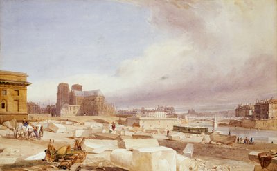 Notre Dame from the Quai St. Bernard by Thomas Shotter Boys