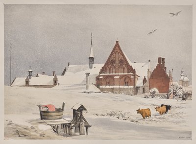 Picturesque Architecture in Paris, Ghent, Antwerp, Rouen: Byloke, Ghent, Belgium by Thomas Shotter Boys