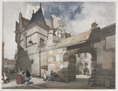Picturesque Architecture in Paris, Ghent, Antwerp, Rouen: Hôtel de Cluny, Paris by Thomas Shotter Boys