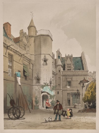 Picturesque Architecture in Paris, Ghent, Antwerp, Rouen: Hôtel Cluny, Paris by Thomas Shotter Boys