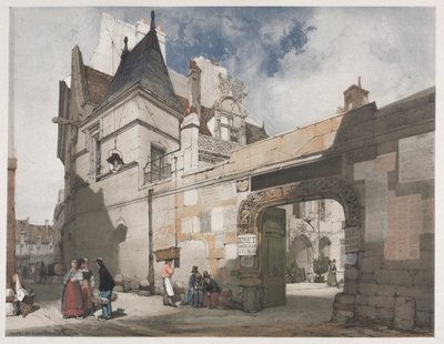Picturesque Architecture in Paris, Ghent, Antwerp, Rouen: Hôtel de Cluny, Paris by Thomas Shotter Boys