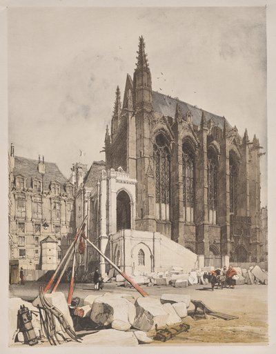 Picturesque Architecture in Paris, Ghent, Antwerp, Rouen: La. Ste Chapelle, Paris by Thomas Shotter Boys