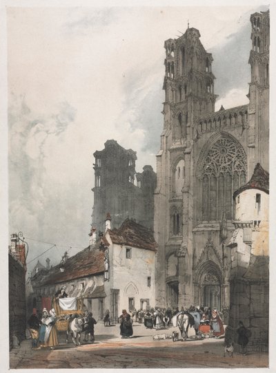 Picturesque Architecture in Paris, Ghent, Antwerp, Rouen: Laon, France by Thomas Shotter Boys
