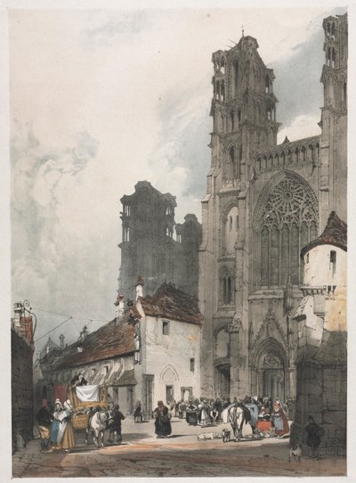 Picturesque Architecture in Paris, Ghent, Antwerp, Rouen: Laon, France, 1839 by Thomas Shotter Boys