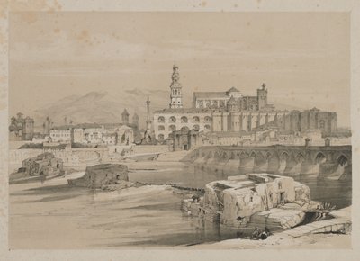Picturesque Sketches in Spain: Remains of a Roman Bridge on the Guadalquiver, Cordova by Thomas Shotter Boys