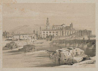 Picturesque Sketches in Spain: Remains of a Roman Bridge on the Guadalquiver, Cordova by Thomas Shotter Boys