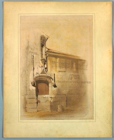 Title Page, "Picturesque Architecture in Paris, Ghent, Antwerp, Rouen, etc." by Thomas Shotter Boys