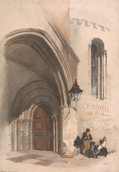 Title Page of a Set of Lithographs of London by Thomas Shotter Boys
