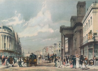 View of Regent Street Looking Towards the Quadrant with Hanover Chapel in the Foreground, 1842 by Thomas Shotter Boys