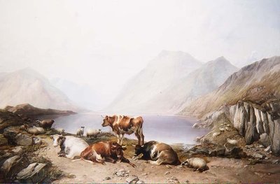 A Halt on the Drove, Loch Etive by Thomas Sidney Cooper
